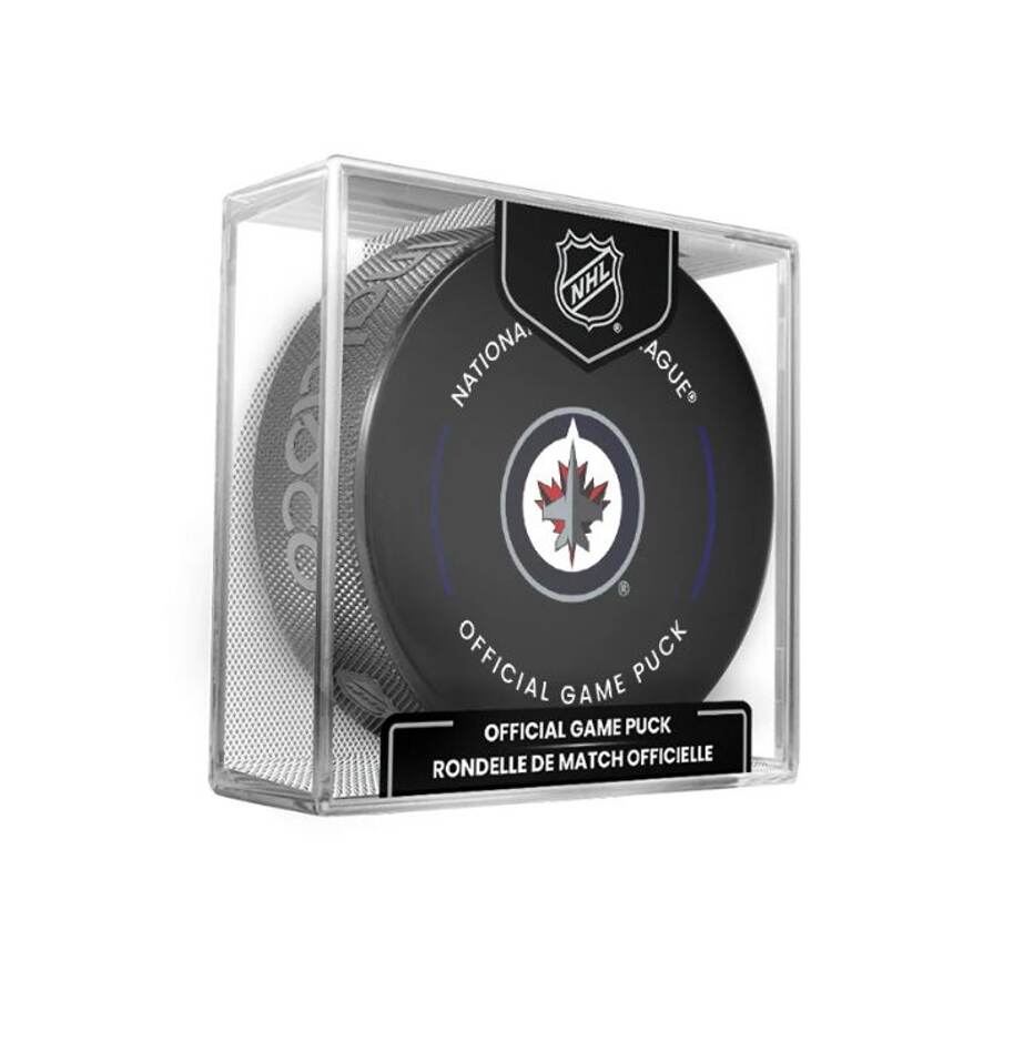 InGlasCo Fanouškovský puk NHL Official Game Puck (1ks), Winnipeg Jets
