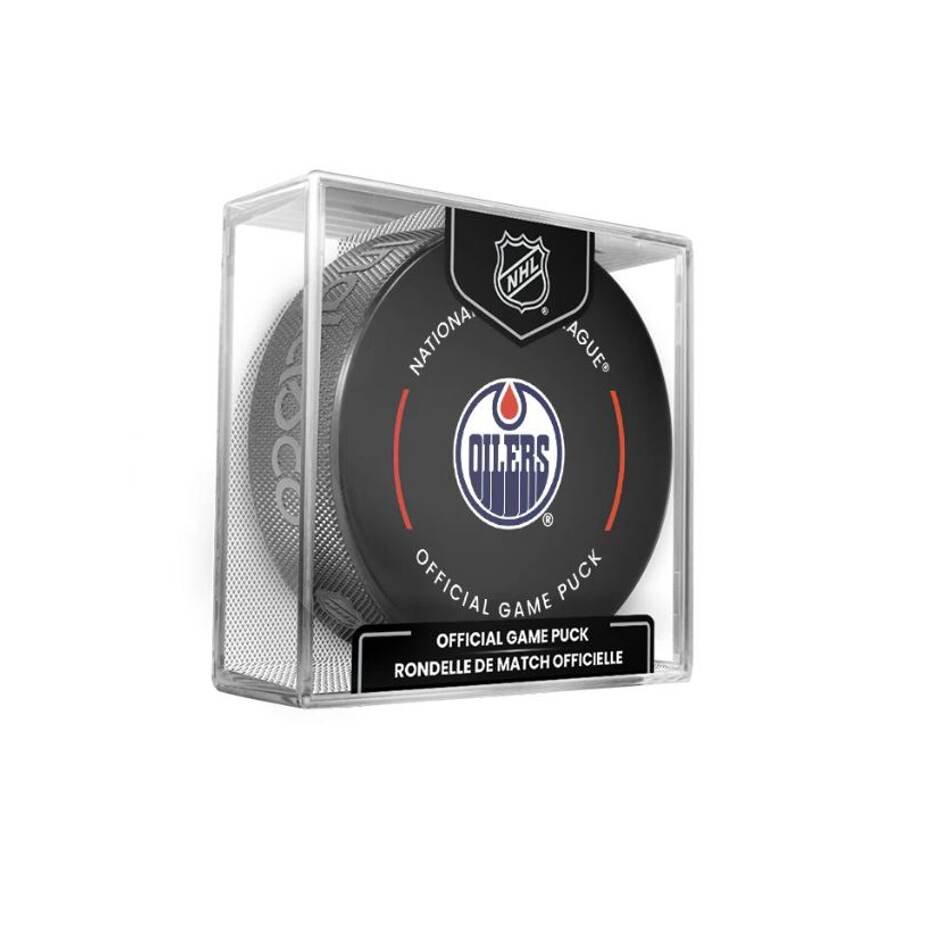 InGlasCo Fanouškovský puk NHL Official Game Puck (1ks), Edmonton Oilers