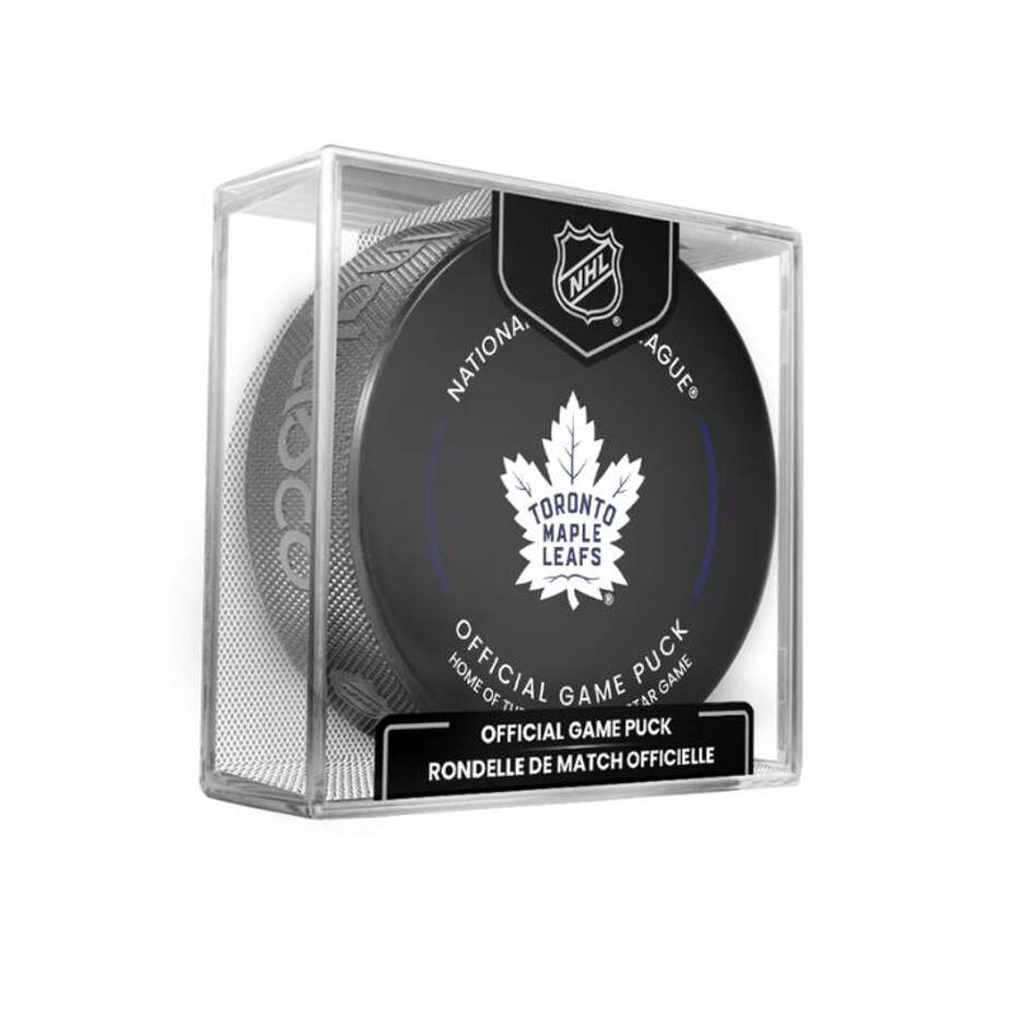 InGlasCo Fanouškovský puk NHL Official Game Puck (1ks), Toronto Maple Leafs