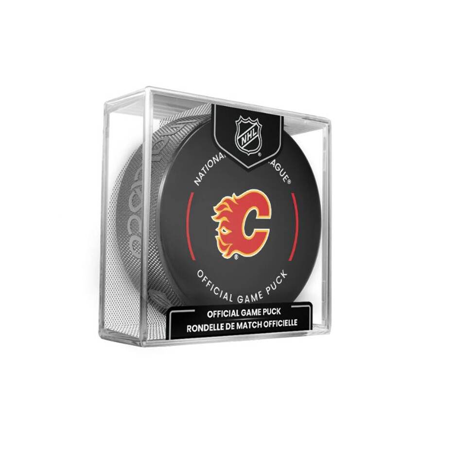 InGlasCo Fanouškovský puk NHL Official Game Puck (1ks), Calgary Flames