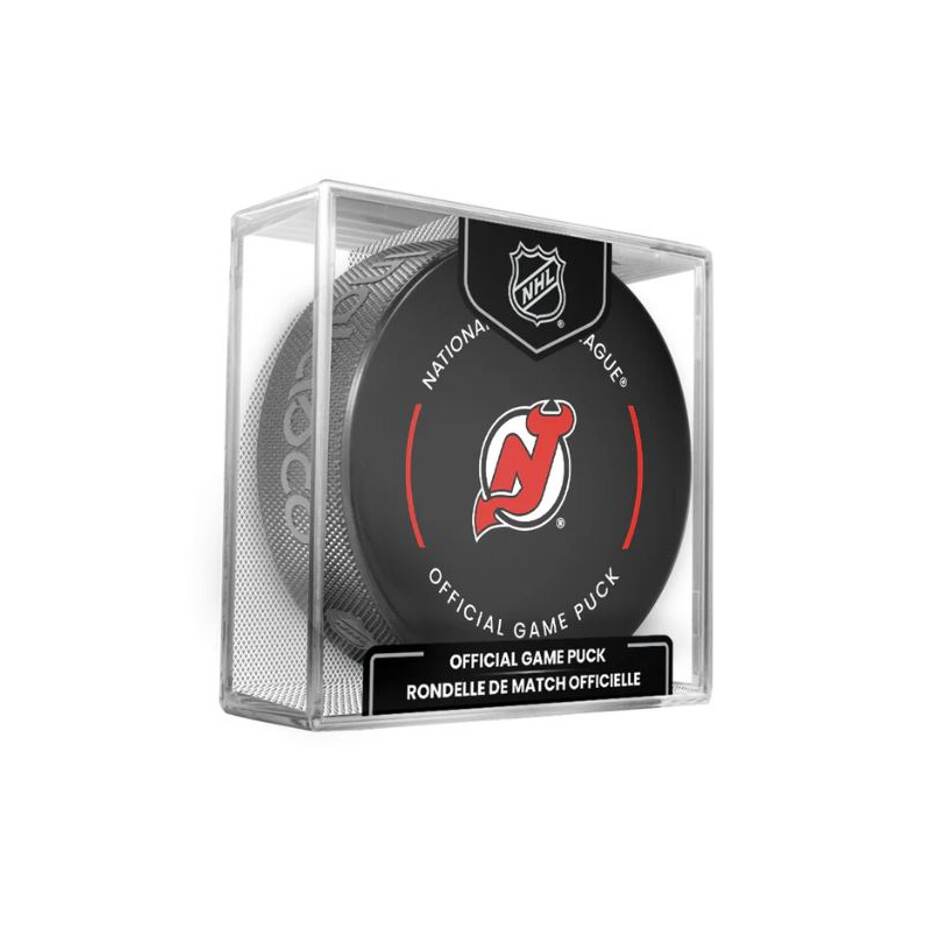 InGlasCo Fanouškovský puk NHL Official Game Puck (1ks), New Jersey Devils