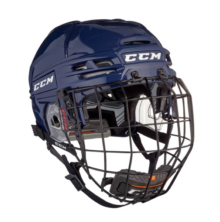 CCM Hokejová helma CCM Tacks 910 Combo SR, tmavě modrá, Senior, S, 52-57cm