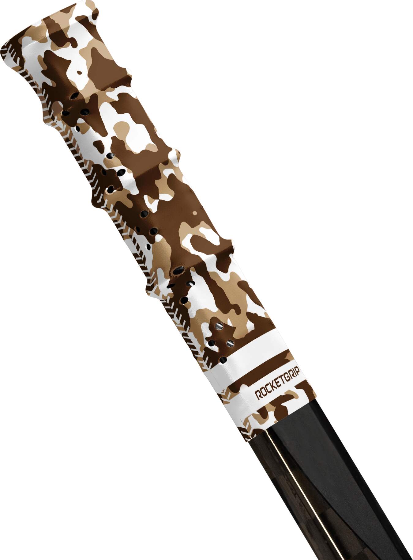 RocketGrip Koncovka RocketGrip Hole Camo Grip, hnědá