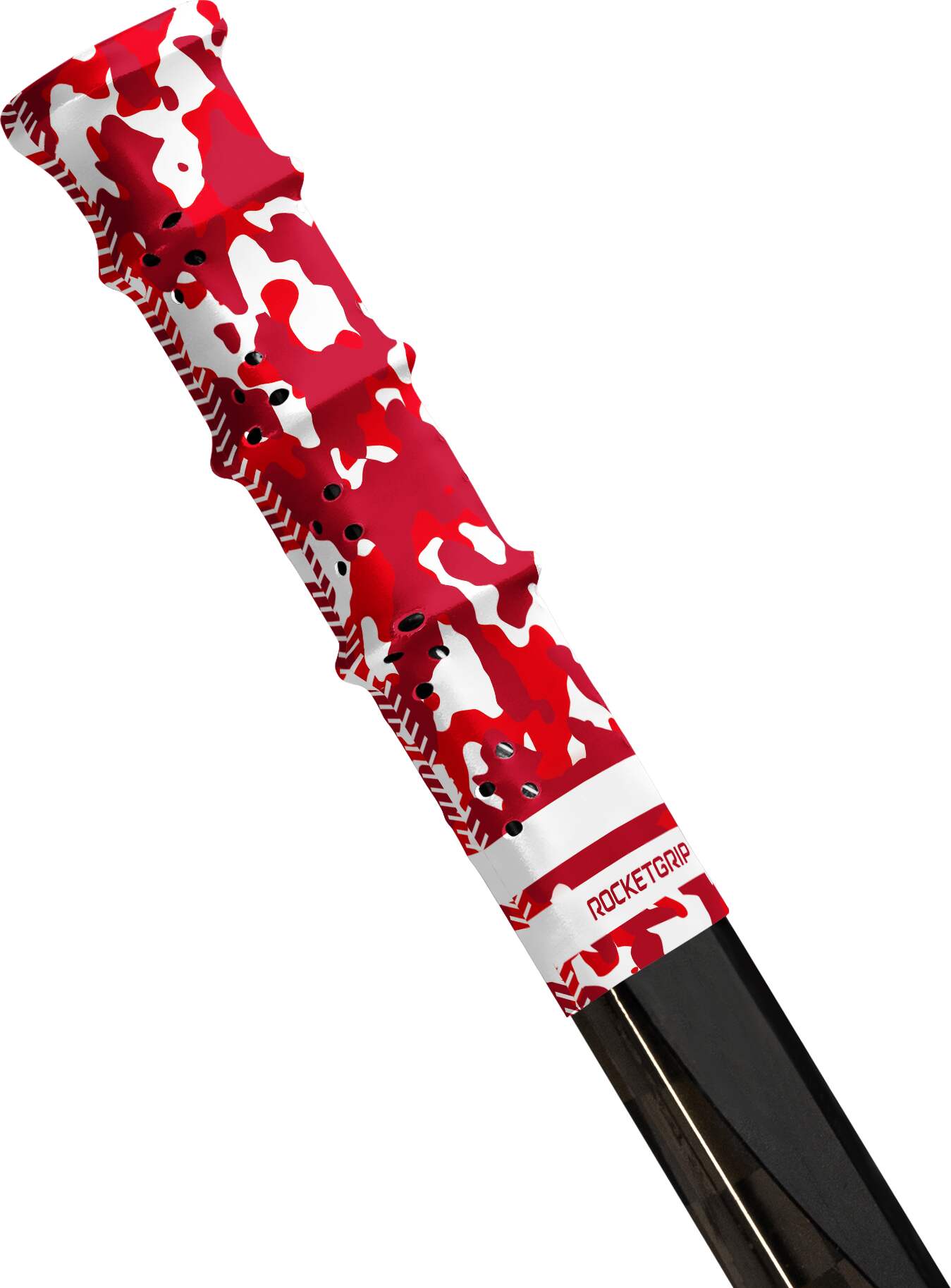 RocketGrip Koncovka RocketGrip Hole Camo Grip, červená