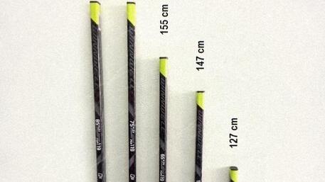 Délky hokejek podle jednotlivých kategorií