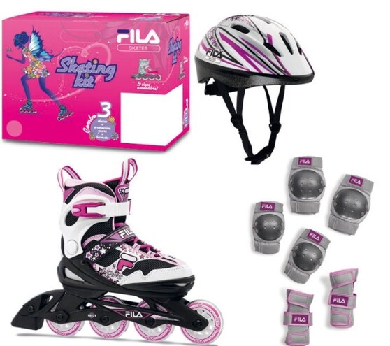 Dětské kolečkové brusle Fila J-One Girl Combo 3-Set