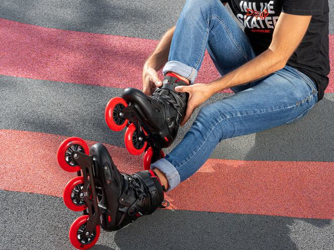 Kolečkové brusle Powerslide Imperial Black Red 110