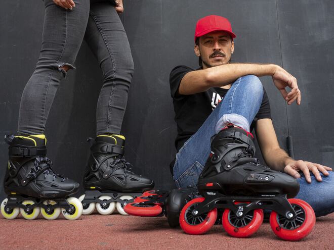 Kolečkové brusle Powerslide Imperial Black Red 110