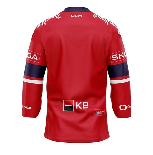 CCM national jersey with advertising red