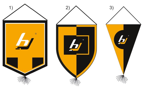 Saténová vlaječka oboustranná - vlastní motiv