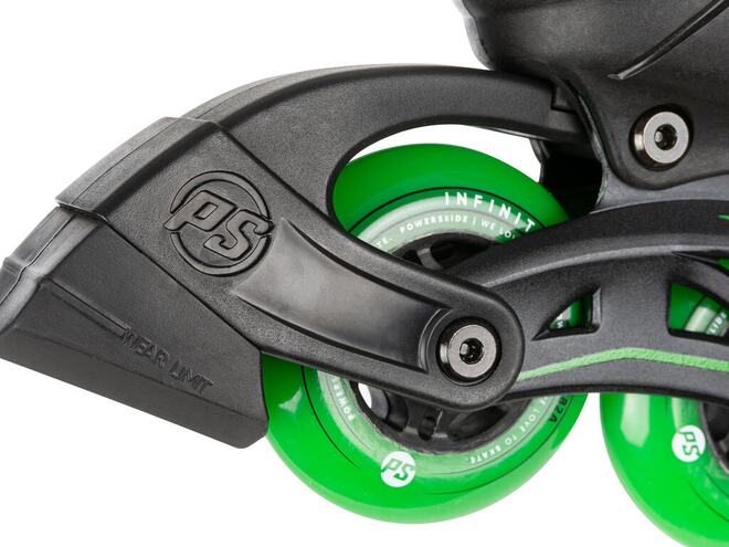 Children's roller skates Powerslide Phuzion Universe 4W Green