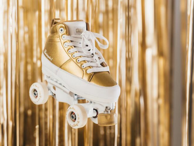 Kolečkové brusle Chaya Quad Kismet Barbiepatin Gold