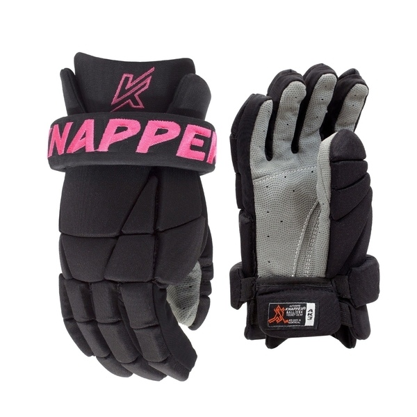 Knapper Dámské hokejbalové rukavice Knapper AK3 SR, Senior, černá-růžová, 15"