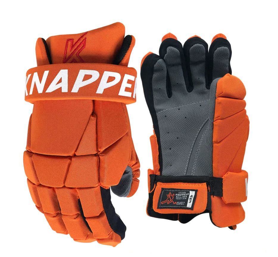 Knapper Hokejbalové rukavice Knapper AK3 JR, Junior, oranžová, 12"