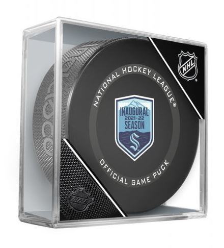 InGlasCo Fanouškovský puk NHL Inaugural 2021-2022 Season Team Game Puck, Seattle Kraken