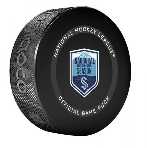 Fanúšikovský puk NHL Inaugural 2021-2022 Season Team Game Puck