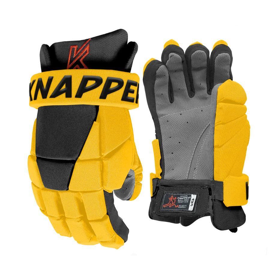 Knapper Hokejbalové rukavice Knapper AK3 SR, Senor, žlutá, 13"