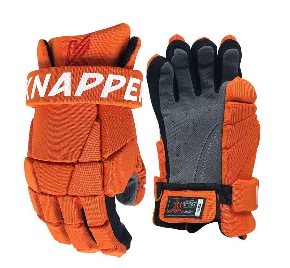 Knapper Hokejbalové rukavice Knapper AK3 SR, Senior, oranžová, 14"