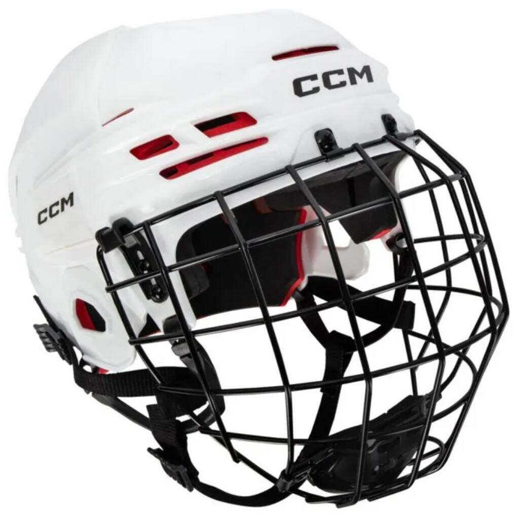 CCM Hokejová helma CCM Tacks 70 Combo JR, Junior, 52-57cm, bílá