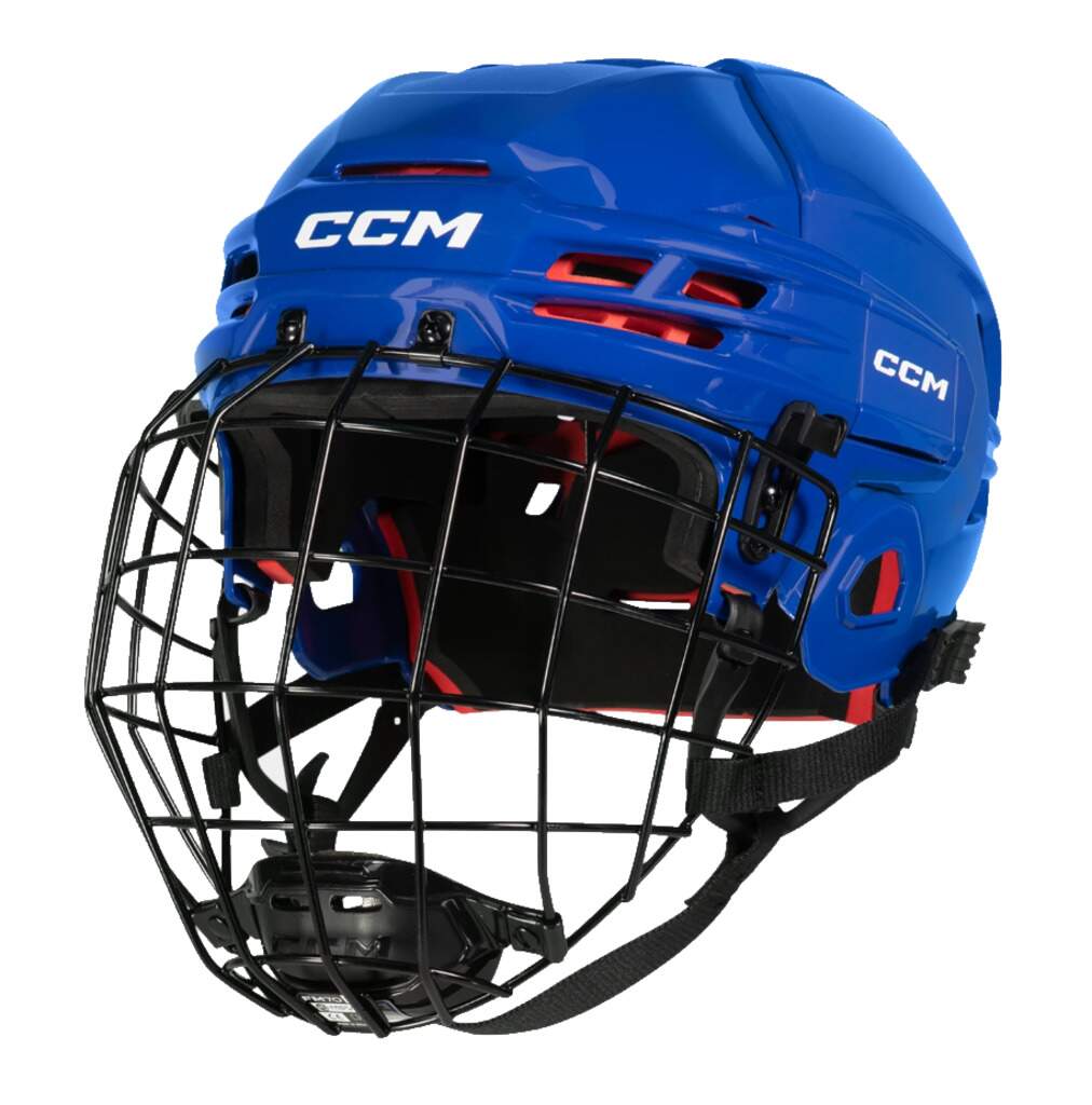 CCM Hokejová helma CCM Tacks 70 Combo SR, Senior, 58-62cm, L, modrá