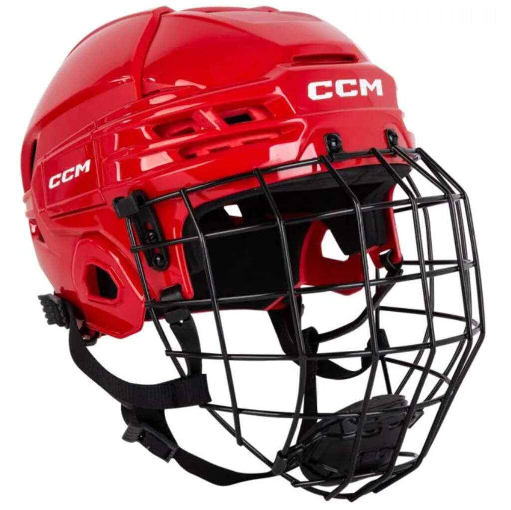 CCM Hokejová helma CCM Tacks 70 Combo SR, Senior, 52-57cm, S, červená