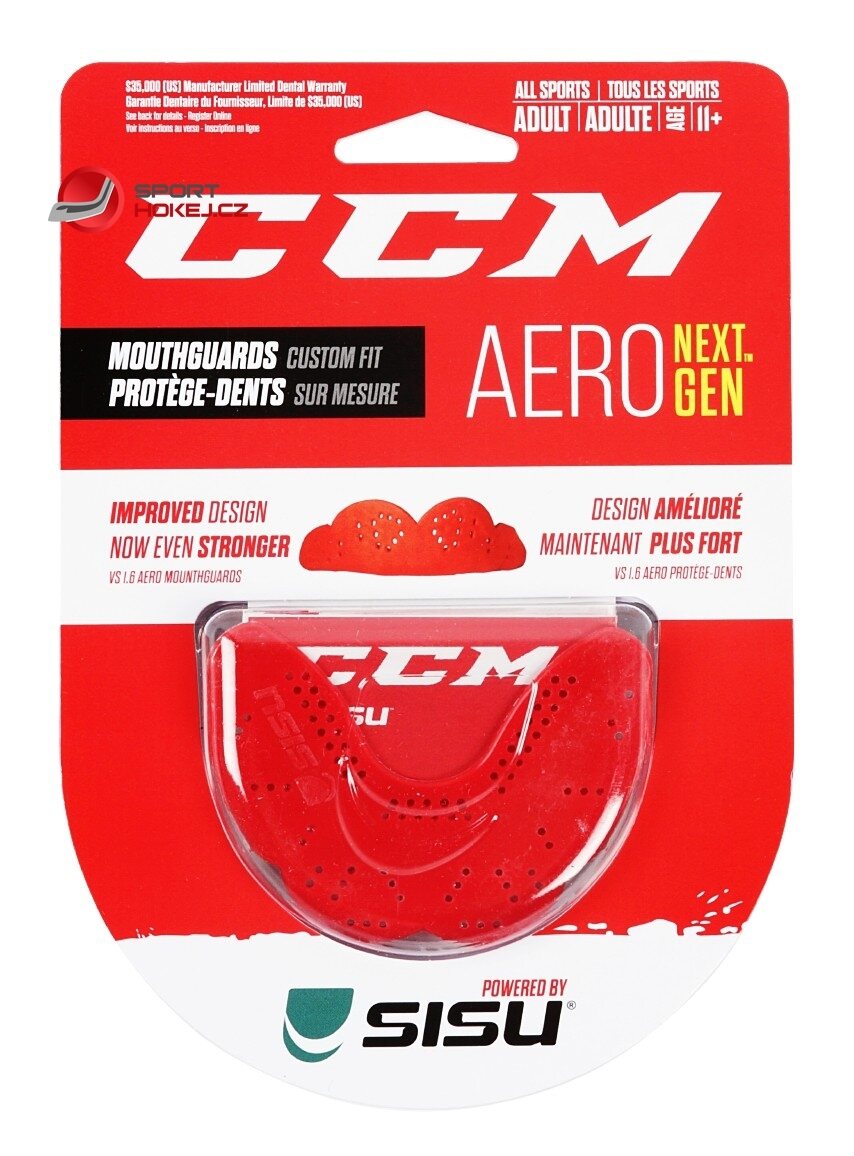 CCM Chránič zubů CCM Sisu Aero, Senior, S, červená