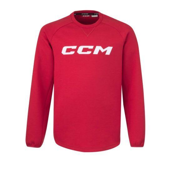 CCM Mikina CCM Locker Room Fleece Crew SR, Senior, S, červená