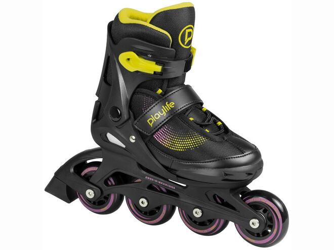 Detské kolieskové korčule Playlife Joker Yellow Glow Combo