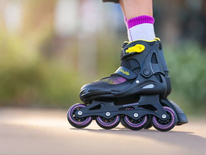 Detské kolieskové korčule Playlife Joker Yellow Glow Combo