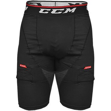 CCM Kraťasy se suspenzorem CCM Compression Shorts Jock SR 2022, Senior, L, černá