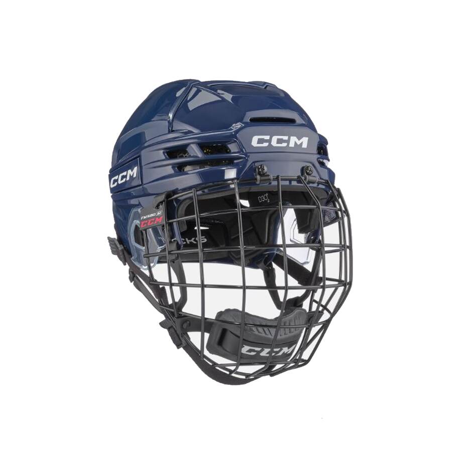 CCM Hokejová helma CCM Tacks 720 Combo SR, tmavě modrá, Senior, M, 55-59cm
