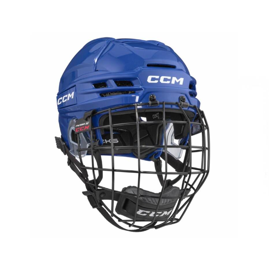 CCM Hokejová helma CCM Tacks 720 Combo SR, modrá, Senior, M, 55-59cm