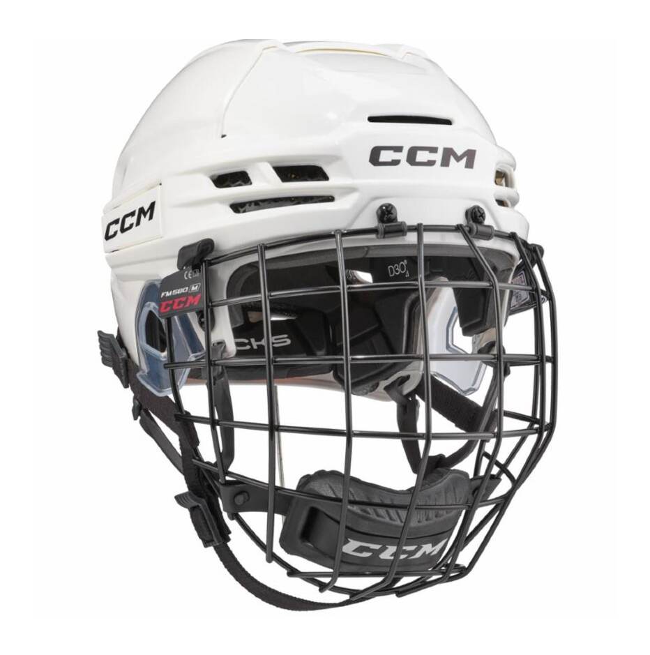 CCM Hokejová helma CCM Tacks 720 Combo SR, bílá, Senior, M, 55-59cm