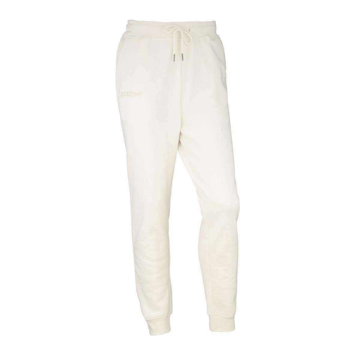 CCM Kalhoty CCM Core Fleece Cuffed Jogger SR, krémová, Senior, L