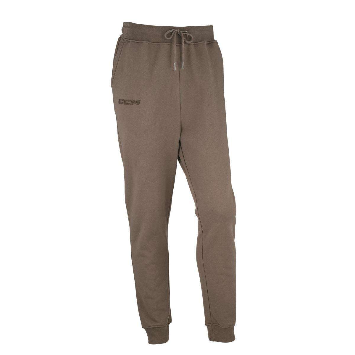 CCM Kalhoty CCM Core Fleece Cuffed Jogger SR, hnědá, Senior, L