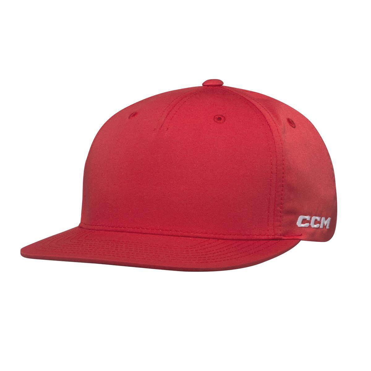CCM Kšiltovka CCM Team Flatbrim Snapback SR, červená, Senior