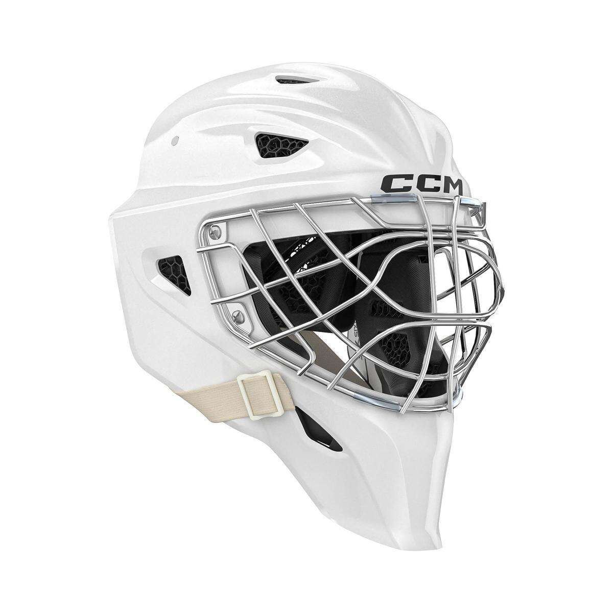 CCM Brankářská maska CCM Axis F9 SR, bílá, Senior, 58-63cm, L