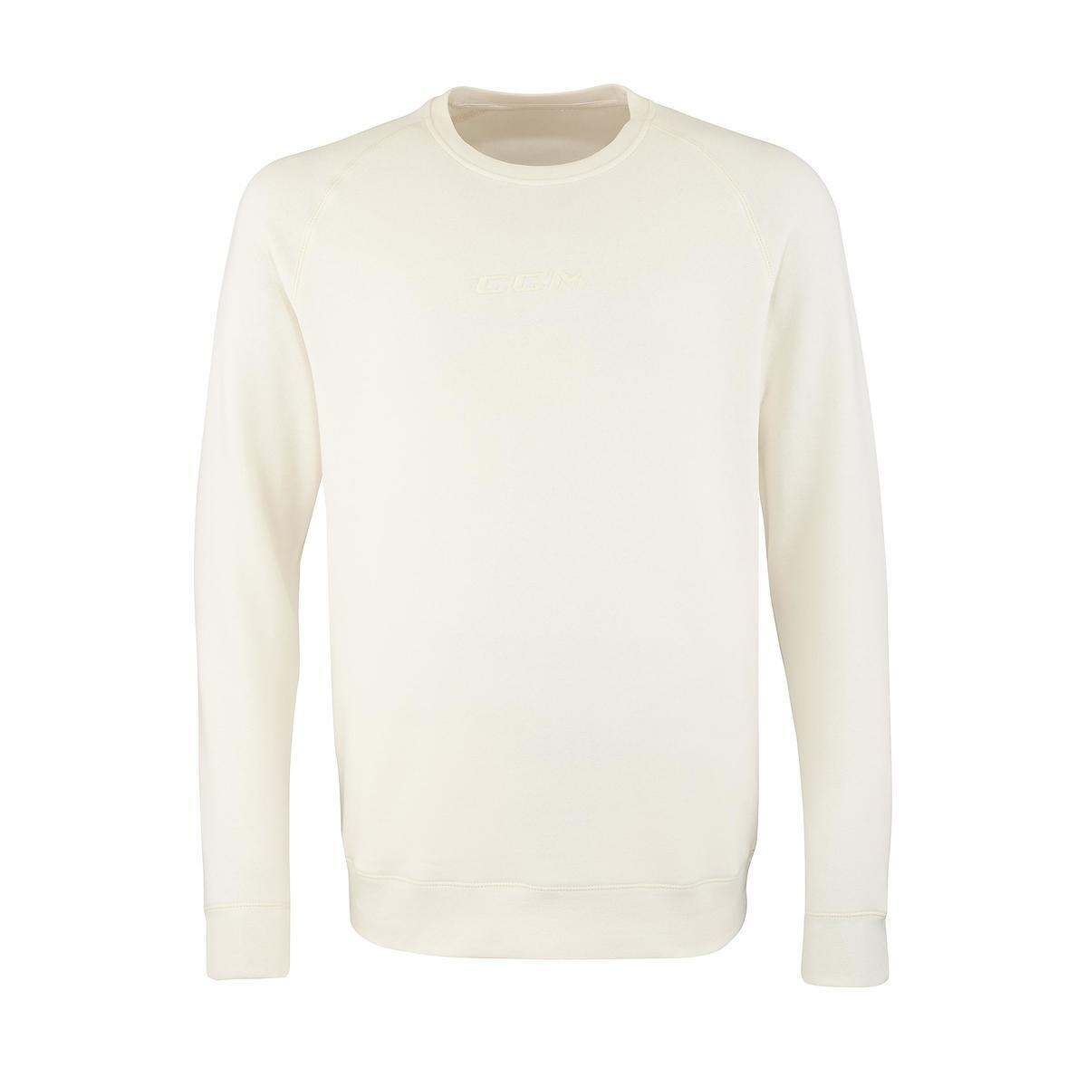 CCM Mikina CCM Core Fleece Crew SR, krémová, Senior, XXL