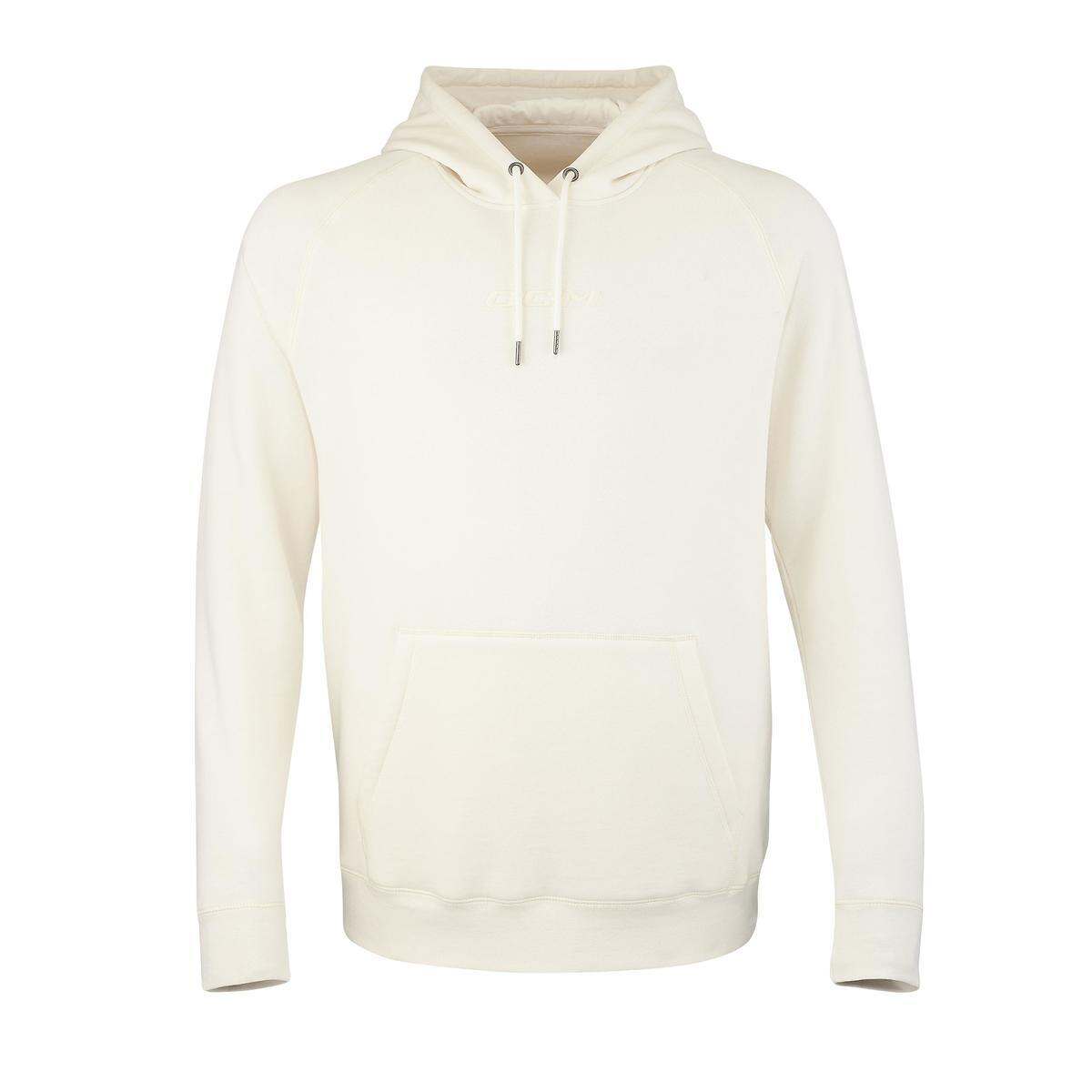CCM Mikina CCM Core Pullover Hoodie SR, krémová, Senior, XXL
