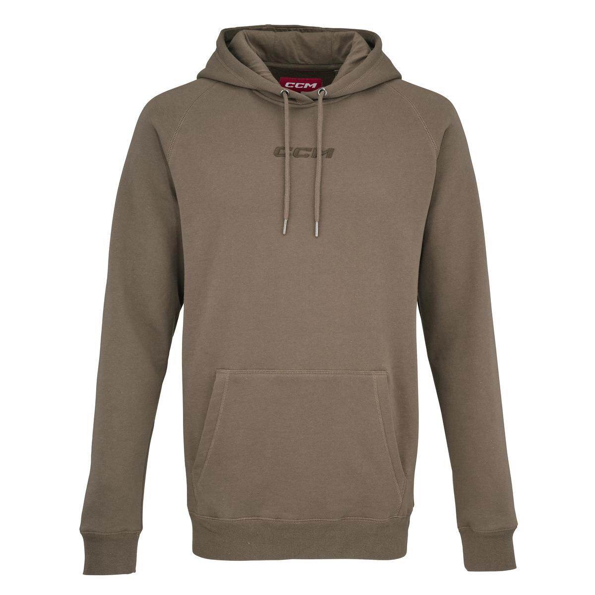 CCM Mikina CCM Core Pullover Hoodie SR, hnědá, Senior, XL