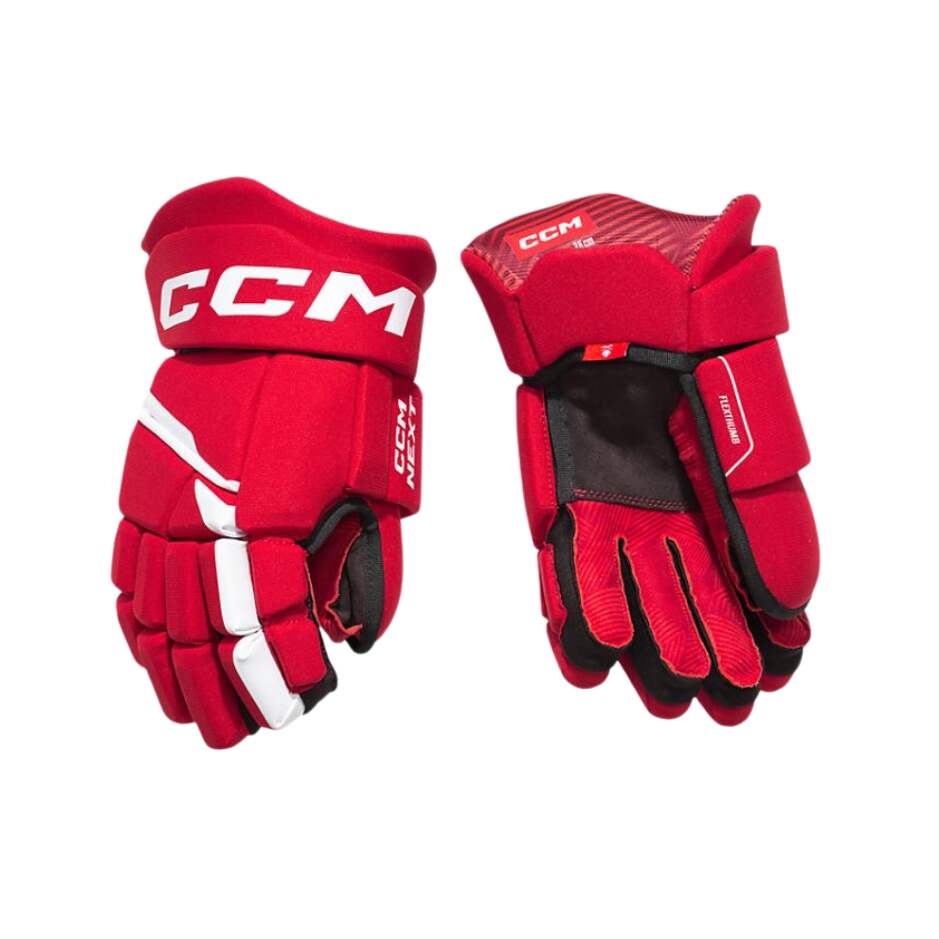 CCM Hokejové rukavice CCM Next SR, červená-bílá, Senior, 14"