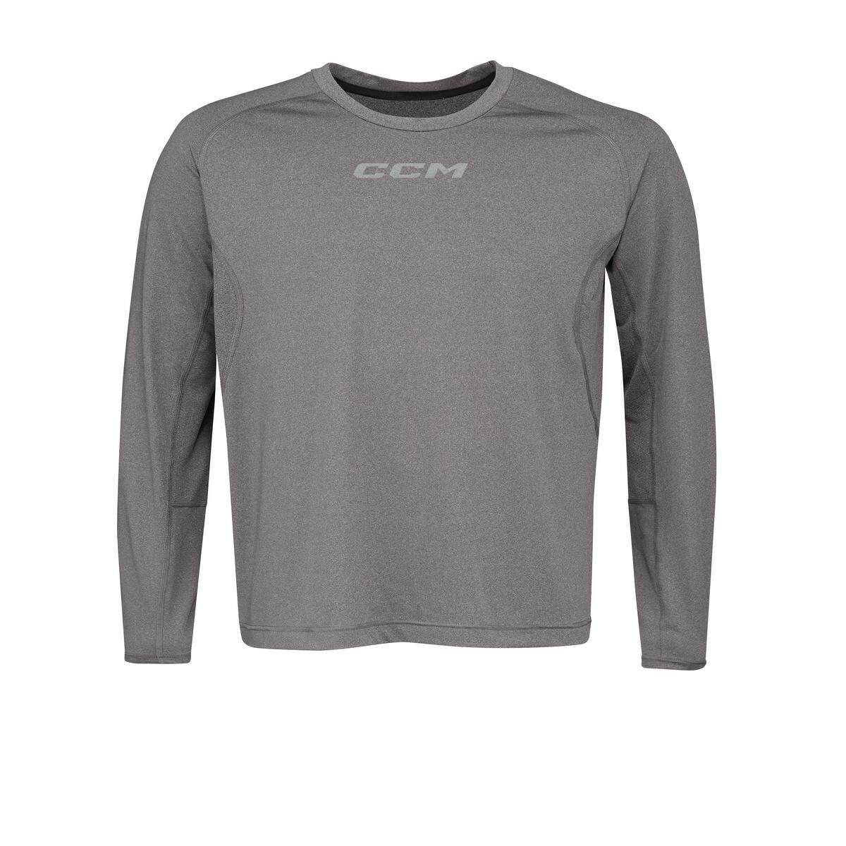 CCM Triko s dlouhým rukávem CCM Loose Fit Tee SR, šedá, Senior, S