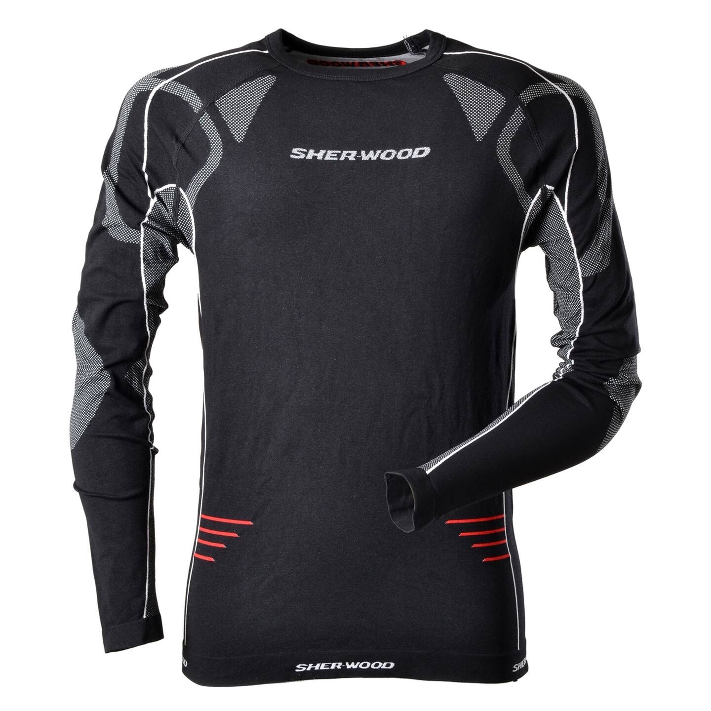 Sherwood Triko s dlouhým rukávem Sherwood Comfort Compression, černá, Senior