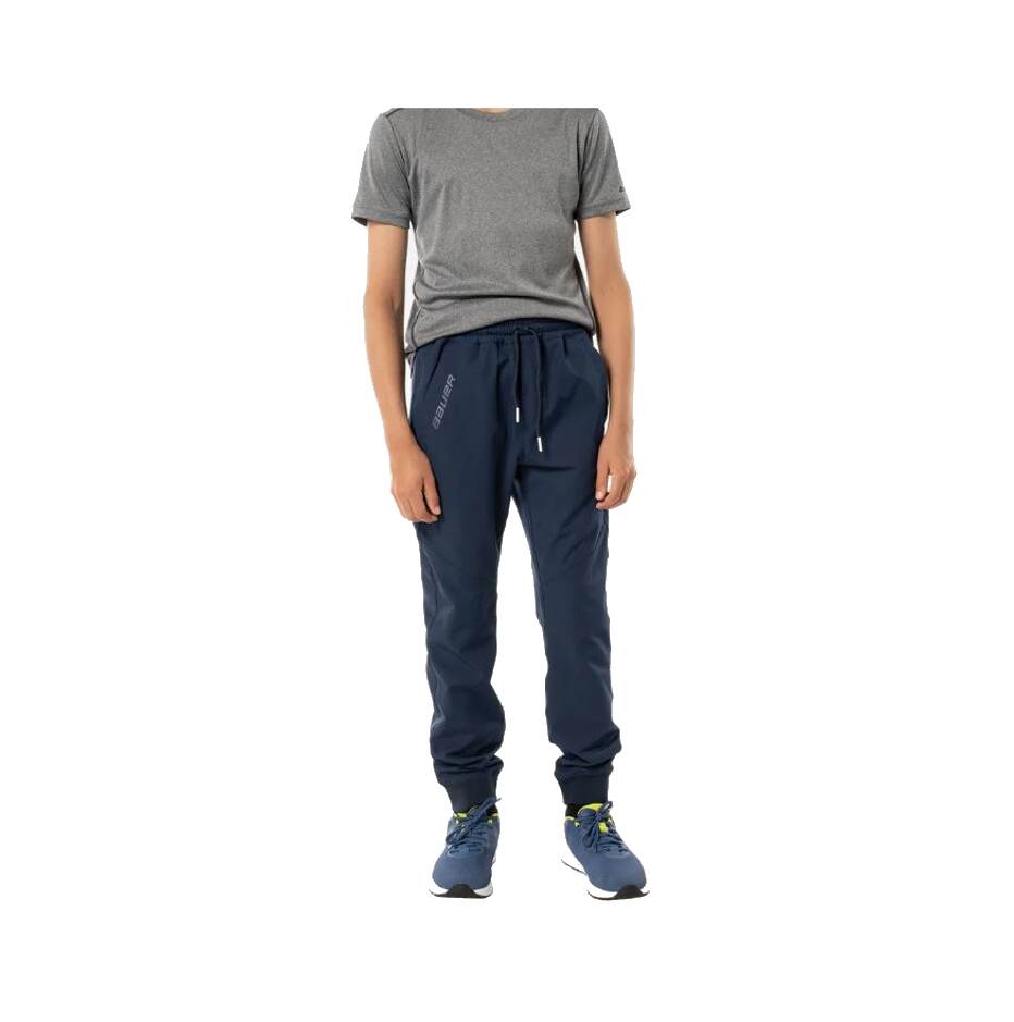 Bauer Kalhoty Bauer Team Woven Jogger YTH, Dětská, tmavě modrá, L