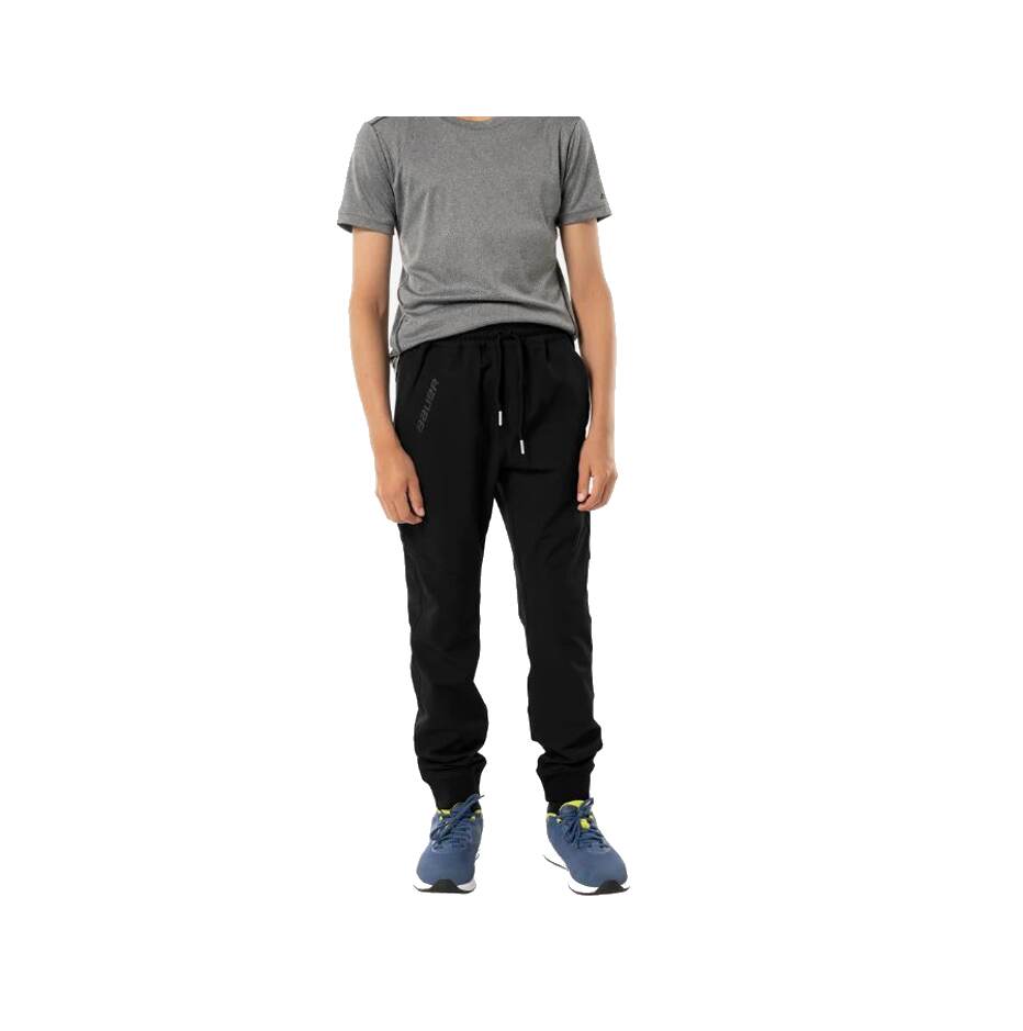 Bauer Kalhoty Bauer Team Woven Jogger YTH, Dětská, černá, M