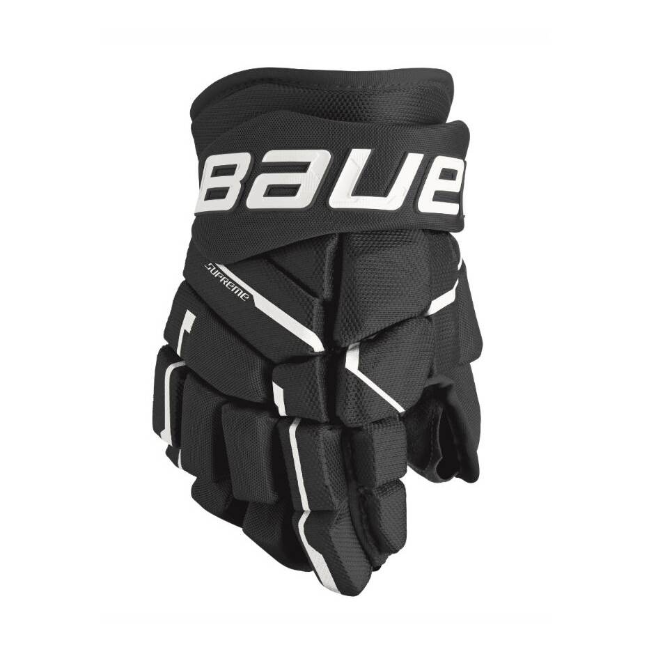 Bauer Hokejové rukavice Bauer Supreme M5Pro S23 INT, Intermediate, černá-bílá, 12"