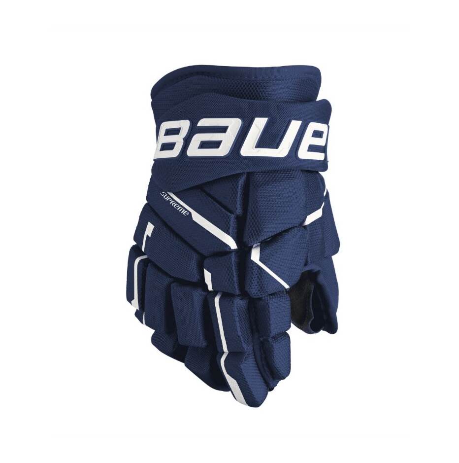 Bauer Hokejové rukavice Bauer Supreme M5Pro S23 JR, Junior, tmavě modrá, 10"