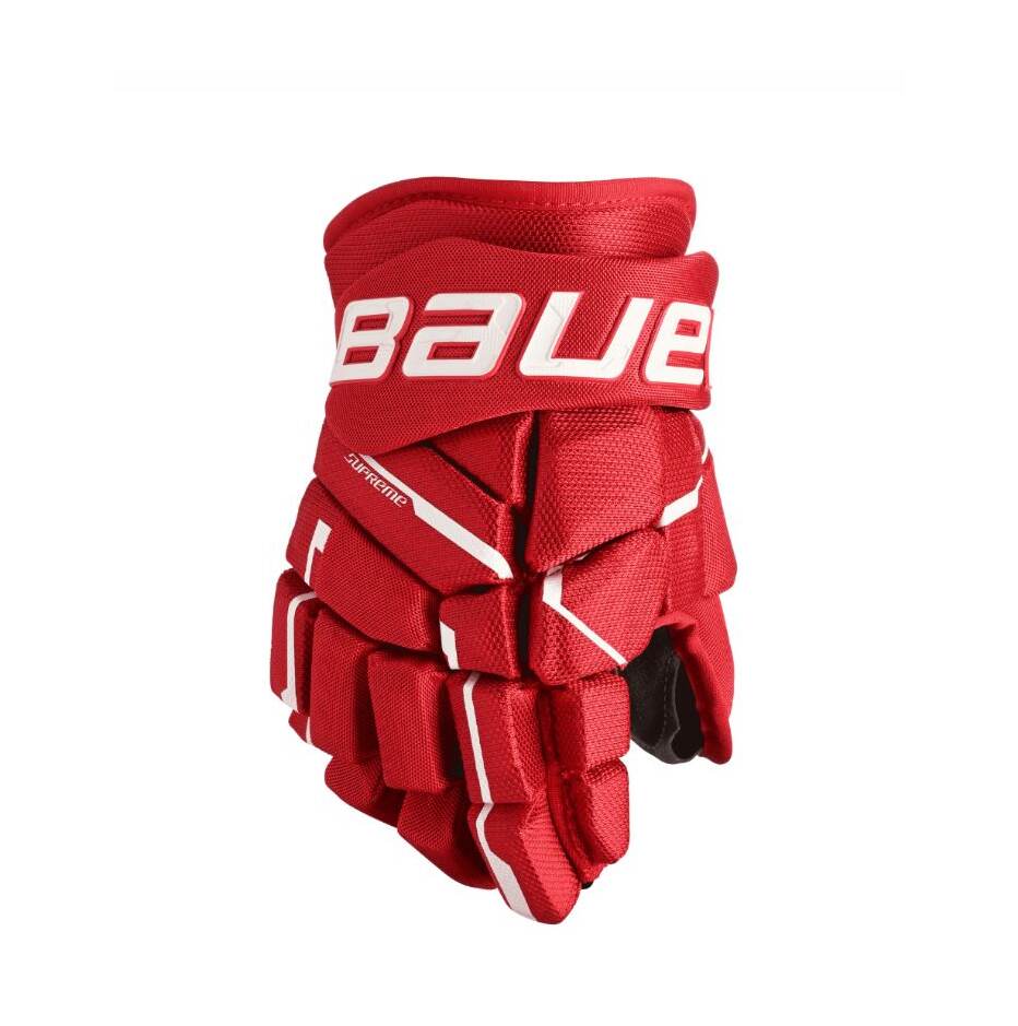 Bauer Hokejové rukavice Bauer Supreme M5Pro S23 SR, Senior, červená, 14"