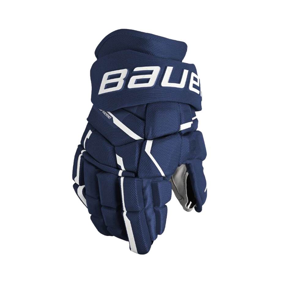 Bauer Hokejové rukavice Bauer Supreme Mach S23 SR, Senior, tmavě modrá, 14"