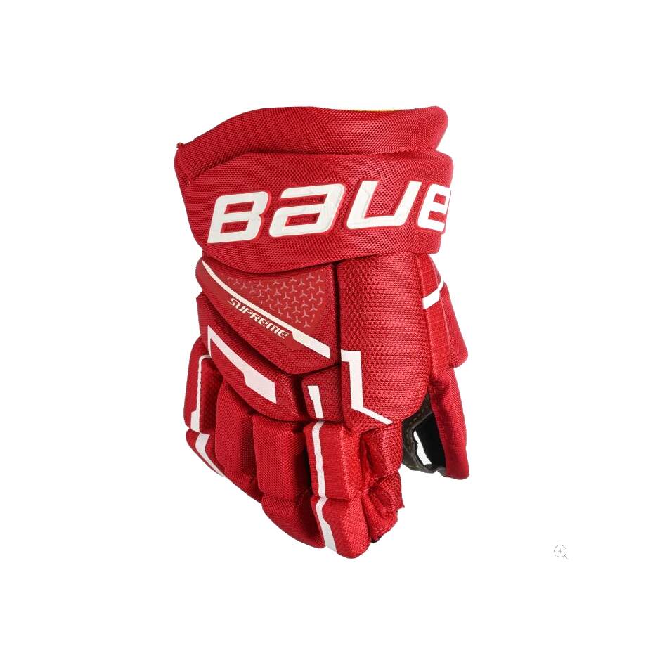 Bauer Hokejové rukavice Bauer Supreme Mach S23 YTH, Dětská, červená, 8"